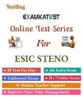 esic stenographer exam online test series