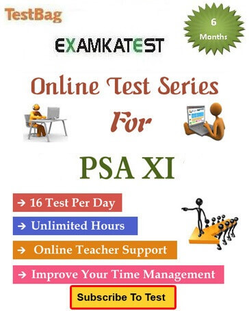 online practice test for psa class 11